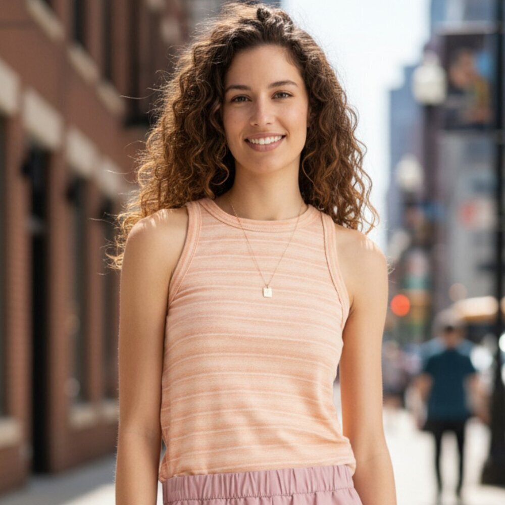 Madewell Ribbed Westville Tank Top Sweet Tulip NWT Size XXS